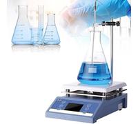 Agitador magnético digital de 5 litros, placa calefactora y agitadora de 600 W con pantalla digital LED/botón inteligente, velocidad de rotación de 200-2000 rpm para escuelas, aulas y