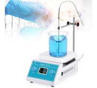 Agitador magnético digital, placa calefactora y agitadora con barra agitadora/soporte/sonda de temperatura, 200-2000 rpm para escuelas, aulas y investigación científica.