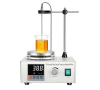 Agitador magnético, mezclador de 200 W con placa calefactora, capacidad de 1000 ml, pantalla digital de temperatura y control de velocidad para uso en laboratorio