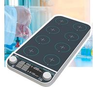 Agitador magnético multipanel para Laboratorio, 100-1500 RPM, Temporizador de 24 Horas, Pantalla LCD, Ajuste de Doble Perilla, Motor sin escobillas sin Mantenimiento, 6 Unidades de
