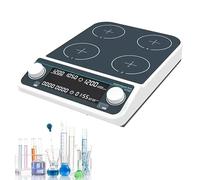 Agitador magnético multiposición, agitador magnético digital con pantalla LED, adecuado para mezcla en laboratorio, experimentos científicos y aplicaciones de investigación.(4 Part)