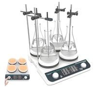 Agitador magnético multiposición, calefacción a 310 ℃, agitador digital, capacidad de 2 L x 4, 50-1500 rpm, síncrono o asíncrono, temporizador de 1 min-24 horas, para investigación de laboratorio