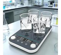 Agitador magnético multiposición, mezclador de laboratorio de 4 x 1000 ml, velocidad de 50 a 1500 RPM, control de sincronización y asincrónica, temporizador, para investigación
