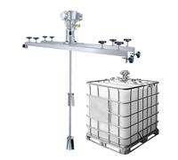 Agitador neumático for tanque, mezclador de pintura neumático ajustable de 0 a 2800 RPM con pala agitadora de 250 mm de diámetro, agitador de pintura de 1 tonelada/1000 L