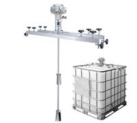 Agitador neumático para tanque IBC - Mezclador de pintura con hélice plegable y soporte - Ideal para disolver tinta y mezclar pintura