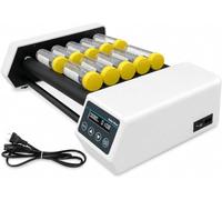 Agitador orbital digital y mezclador de rodillos con modos de balanceo y balanceo, motor sin escobillas, temporizador de 20-80 rpm, apto para tubos de 10 x 50 ml o 14 x 50 ml