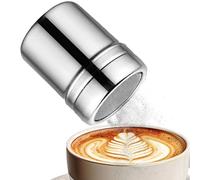 Agitador Y Plumero De Acero Inoxidable - Botella De Riego De Malla Fina Para Cacao, Azúcar Hielo, Harina Y Especias - Draga Profesional Para El Arte Del Café Con Leche, Pastelería Y