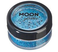 Agitadores de Brillo Holográfico por Moon Glitter - 100% Brillo Brillo Cosmético para la Cara, Cuerpo, Uñas, Cabello y Labios - 5g - Azul