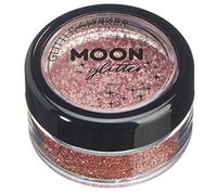Agitadores de Brillo Holográfico por Moon Glitter - 100% Brillo Brillo Cosmético para la Cara, Cuerpo, Uñas, Cabello y Labios - 5g - Oro Rosado
