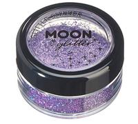 Agitadores de Brillo Holográfico por Moon Glitter - 100% Brillo Brillo Cosmético para la Cara, Cuerpo, Uñas, Cabello y Labios - 5g - Púrpura