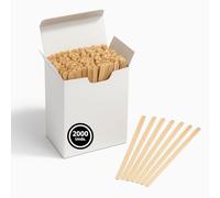 Agitadores de Madera para Café 11 cm - 2000 Unidades | Paletinas Desechables Ecológicas | Palitos Compostables Certificados FSC | Uso Alimentario | Cafeterías, Oficinas y Eventos