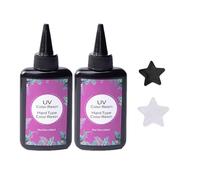 Agitar bien antes de usar 200g en blanco y negro - resina ultravioleta dura, curado ultravioleta de pegamento ultravioleta, curado por el sol, pegamento de resina activa de sol en blanco y negro