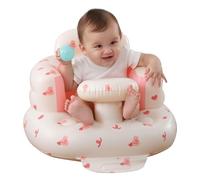 AGITVPS Asiento inflable mejorado para bebé con bandeja para bebés de 3 a 36 meses, asiento de bumbo con bomba de aire integrada con bandeja, silla de bebé con capacidad de carga, asiento de piso para