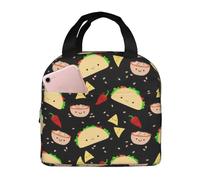 agjhlhp Bolsas de almuerzo con estampado de fiesta de martes para mujeres, loncheras para mujeres y hombres, bolsas de almuerzo aisladas reutilizables para adultos, bolsas de almuerzo