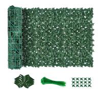 AGJIDSO Pantalla de Cerca de privacidad de Hiedra Artificial, 100 * 300 cm césped de imitación de jardín de,decoración de Hojas de Planta Falsa para jardín de Valla (Hojas de camote)