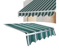 AGKANVCVNT Lona De Repuesto para Toldos Exterior, Toldo Manual Retráctil, Toldo De Poliéster para Mercado Balcón Patio, Sin Marco, 2.5x2m 4x3m 5x3m(Green,4.5x3.5m/15x12ft)