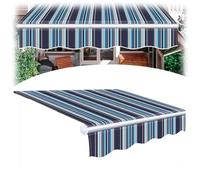 AGKANVCVNT Lona De Repuesto para Toldos Exterior, Toldo Manual Retráctil, Toldo De Poliéster para Mercado Balcón Patio, Sin Marco, 2.5x2m 4x3m 5x3m(Blue,2.5x1.5m/8x5ft)
