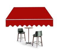 AGKANVCVNT Lona De Repuesto Retráctil per Toldo De Patio, Tela De Repuesto para Toldo, Poliéster Dosel Parasol Cubierta De Toldo Impermeable, Sin Marco, 200 300 400 500cm(Red,16x13ft/500x400cm)