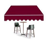 AGKANVCVNT Lona De Repuesto Retráctil per Toldo De Patio, Tela De Repuesto para Toldo, Poliéster Dosel Parasol Cubierta De Toldo Impermeable, Sin Marco, 200 300 400 500cm(Burgundy,13x8ft/400x250cm)