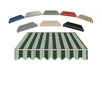 AGKANVCVNT Lona para Toldo Exterior 3X2.5m Toldo Manual Retráctil, Tela De Repuesto para Toldo, Impermeable, Tela De Toldo para Jardín/Restaurantes/Tiendas(Green,6x3.0m(20x10ft))