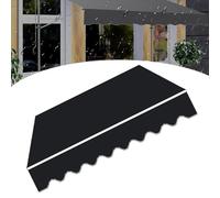 AGKANVCVNT Lona para Toldo Exterior 3X2.5m Toldo Manual Retráctil, Tela De Repuesto para Toldo, Impermeable, Tela De Toldo para Jardín/Restaurantes/Tiendas(Black,4.5x3.0m(15x10ft))