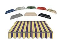 AGKANVCVNT Lona para Toldo Exterior 3X2.5m Toldo Manual Retráctil, Tela De Repuesto para Toldo, Impermeable, Tela De Toldo para Jardín/Restaurantes/Tiendas(Yellow,5x3.5m(16x12ft))