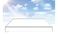 AGKANVCVNT Retráctil Lona Recambio Toldo De Balcón, Toldo Manual Exterior, Tela De Repuesto para Toldo De Terraza Balcón Jardín, Impermeable, 3x2m 4x2m 5x2m(White,16.4x5ft/5x1.5m)
