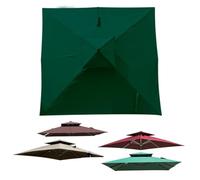 AGKANVCVNT Tela De Repuesto Parasol 300x300cm 250x250cm Toldo De Repuesto para Sombrilla Cuadrada, Protección UV 30+ Toldo De Recambio Impermeable(Green,250x250cm(8x8ft))