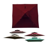 AGKANVCVNT Tela De Repuesto Parasol 300x300cm 250x250cm Toldo De Repuesto para Sombrilla Cuadrada, Protección UV 30+ Toldo De Recambio Impermeable(Burgundy,250x250cm(8x8ft))