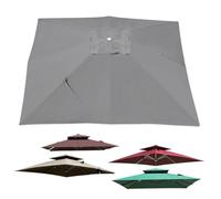 AGKANVCVNT Tela De Repuesto Parasol 300x300cm 250x250cm Toldo De Repuesto para Sombrilla Cuadrada, Protección UV 30+ Toldo De Recambio Impermeable(Grey,300x300cm(10x10ft))