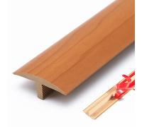 AGKANVCVNT Tira Divisoria De Piso De Vinilo Tira De Transicion De Suelo, Perfil En Forma De T PVC, Robusto, Tira Autoadhesiva para Borde De Baldosas/Laminado, Cortable(Cherry)