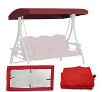 AGKANVCVNT Toldo De Repuesto para Silla De Columpio, Capota para Columpio De Patio Impermeable, Techo De Repuesto para Columpio De Jardín Universal, Techo De Oxford 210D(Red,75x47x9in(191x120x23cm))
