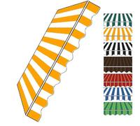 AGKANVCVNT Toldo De Tela Exterior para Patio, Parte Superior Dosel Lona Recambio para Toldo De Puertas De Mercado, Tela De Repuesto para Toldo Impermeable, 3x2m 4x3m 5x3m(Stripe 1,13x6.5ft/4x2m)