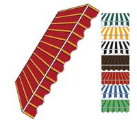 AGKANVCVNT Toldo De Tela Exterior para Patio, Parte Superior Dosel Lona Recambio para Toldo De Puertas De Mercado, Tela De Repuesto para Toldo Impermeable, 3x2m 4x3m 5x3m(Stripe 2,13x6.5ft/4x2m)