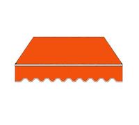 AGKANVCVNT Toldo Manual Retráctil 200 250 300 350 400cm Toldo Exterior Terraza, Tela De Recambio para Toldos, Lona Protección Solar UV, para Balcón Jardín Tiendas(Orange,6.5x5ft/200x150cm)