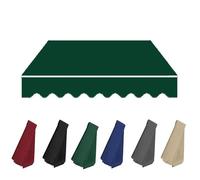 AGKANVCVNT Toldo Manual Retráctil 4x3 3x2m Toldo para Balcón Exterior, Tela De Repuesto para Toldo De Terraza, Lona para Toldo De Sol, Protección Solar Impermeable(Green,15x12ft/4.5x3.5m)