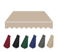AGKANVCVNT Toldo Manual Retráctil 4x3 3x2m Toldo para Balcón Exterior, Tela De Repuesto para Toldo De Terraza, Lona para Toldo De Sol, Protección Solar Impermeable(Camel,12x8ft/3.5x2.5m)
