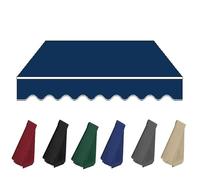AGKANVCVNT Toldo Manual Retráctil 4x3 3x2m Toldo para Balcón Exterior, Tela De Repuesto para Toldo De Terraza, Lona para Toldo De Sol, Protección Solar Impermeable(Blue,10x6.5ft/3.0x2m)
