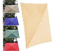 AGKANVCVNT Toldo Rectangular De Repuesto para Sombrilla De Patio 3.0x2.0 4.0x3.0m Cubierta De Sombrilla De Tela De Repuesto, Impermeable, Protección UV, Solo Toldo(Khaki,400x300cm(13x10ft))
