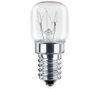 AGL T22 - Lámpara de horno (E14, 15 W, 2400 K, 90 lm, 22 x 48 mm, hasta 300 °Cm), transparente