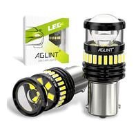 AGLINT Bombilla P21W LED 25SMD Super Brillante 1156 BA15S P21 LED Bombillas 12V 24V para Coche Luces Diurnas Marcha Atrás Posición Traseras Luz Señal de Giro Luz 6500K Blanco 2 Piezas