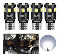 AGLINT Bombilla W5W LED CANBUS T10 194 501 9SMD 12V para Coche Interiores Luce Domo Mapa Cortesía Luces Bombillas Posición LED Matrícula Laterales Marcador Luces 6500K Blanco 4 Piezas
