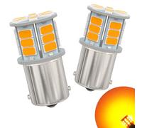 AGLINT Bombillas 1156 P21W LED Ámbar BA15S 1141 7506 12V 24V para Coche Luz de Señal de Giro Luces Antiniebla Traseras Intermitentes Luce Amarillo 2 Unidades