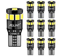 AGLINT T10 LED Bombillas CANBUS 12SMD W5W 2825 194 168 501 para Coche Interiores Domo Luz Automóvil Mapa Puertas Laterales Marcador Cortesía Matrícula Posición Luces 12V 6500K Blanco 10Pcs