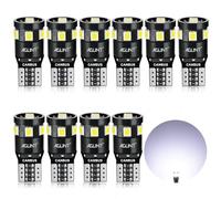 AGLINT T10 LED Bombillas CANBUS Super Brillante 12V W5W 194 168 2825 Para Coches Luces De La Matrícula Posición Laterales Iluminación Interior Luces Laterales 6000K Blanco 10 Piezas