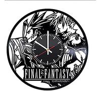 AGlitw Final Fantasy Videojuego Disco de Vinilo Reloj de Pared Retro Cumpleaños Año Nuevo Navidad Regalo de cumpleaños Personalidad Diseño Creativo para el hogar Decoración de Pared