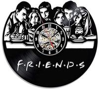 AGlitw Friends TV Series Reloj de Pared de Vinilo Reloj Saat Reloj Despertador Grande Duvar Saati con LED