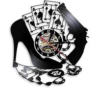 AGlitw Reloj de Pared de póker, Naipes, Reloj de Pared, Disco de Vinilo, Bar, Club, Bar, hogar, Casino, decoración, Naipes, Arte de Pared con Regalos