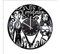 AGlitw Reloj de Pared de Vinilo de Novia cadáver Disco de Vinilo Reloj de Pared Retro Cumpleaños Año Nuevo Navidad Regalo de cumpleaños Personalidad Diseño Creativo para el hogar Decoración de Pared