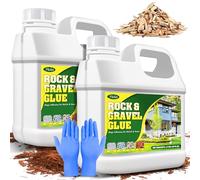 Aglutinante de Grava, 2L Resina Fijador Grava con Aplicador para Paisajismo, Caminos De Jardín, No Tóxico, Listo para Usar - Adhesivo Piedras para Corteza de Pino y Grava en Bordes